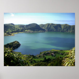 Sete Cidades Lagoon in S. Miguel, Azoren Poster