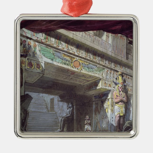 Setentwurf für "die magische Flöte" durch Mozart Silbernes Ornament (Vorne)