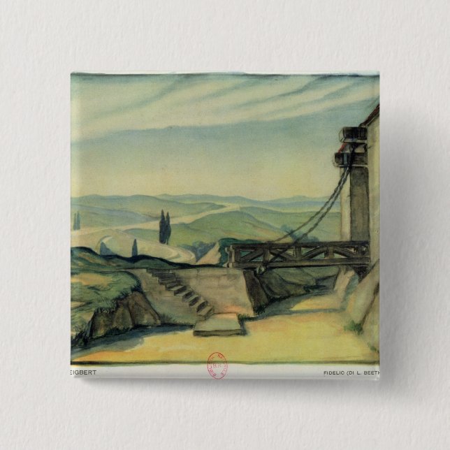 Setentwurf für Tat II der Oper 'Fidelio Button (Vorderseite)