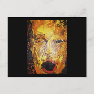 Seth, menschliches Gesicht, originelle Acrylmalere Postkarte