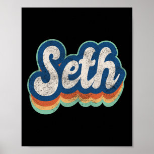 Seth Vorname Junge Vintage Stil 70er 80er Persönli Poster