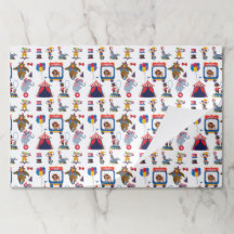 Sets de table en papier cirque, Tapis de table pou