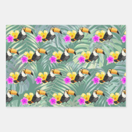Sets für das Design von Tropenholzpapier Geschenkpapier Set