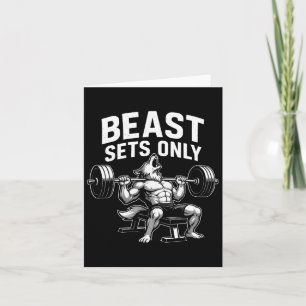 Sets nur Wolf Gym Workout Fitness Bodybuild Karte