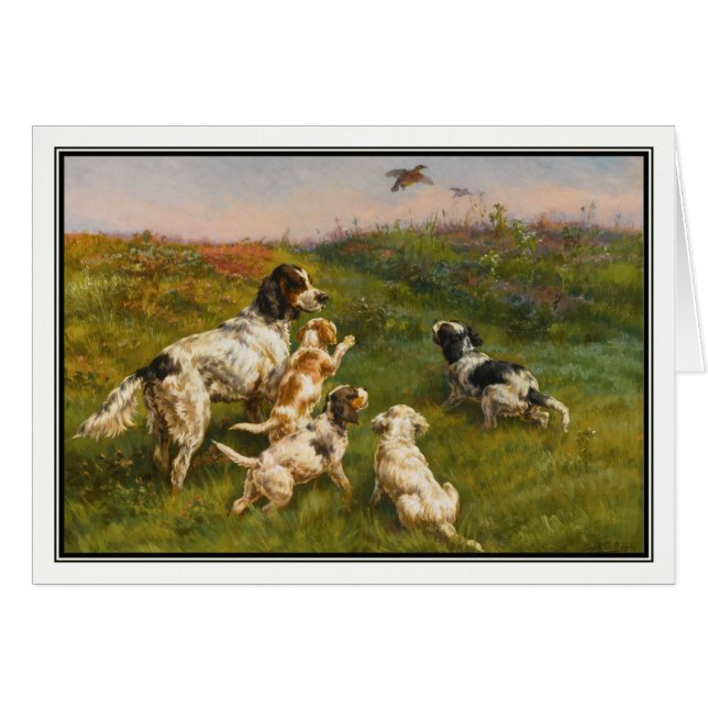 Setter and Pups von Edmund Henry Osthaus (Vorderseite (Horizontal))