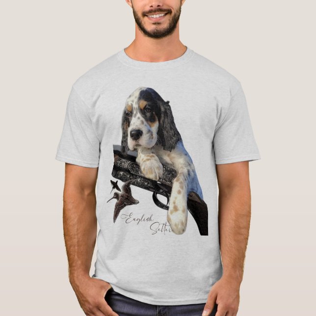 Setter anglais, mignon T-shirt chiot (Devant)