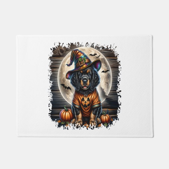 Setter Dog Halloween Square Fußmatte (Vorderseite)