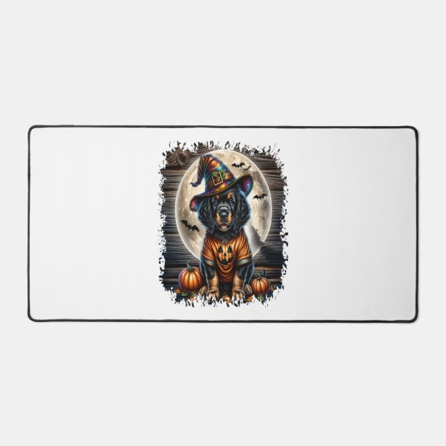 Setter Dog Halloween Square Schreibtischunterlage (Vorderseite)
