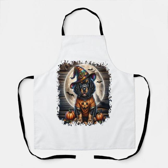 Setter Dog Halloween Square Schürze (Vorderseite)