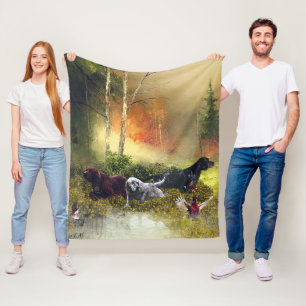 Setter-Familie Fleecedecke