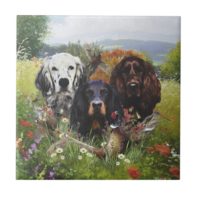 Setter-Familie Fliese (Vorderseite)