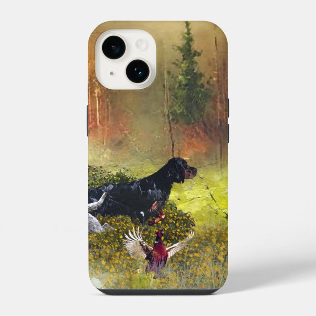 Setter-Familie iPhone 14 Hülle (Rückseite)