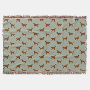 Setter-Silhouette-Muster Decke