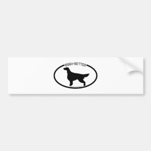 Setter-Silhouette-Schwarz-Autoaufkleber Autoaufkleber
