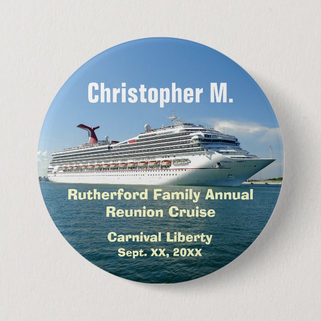 Setting Sail Family Group Cruise Name Badge CLF1 Button (Vorderseite)
