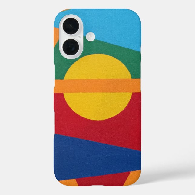 Setting Sun Abstract Art Phone Case (Rückseite)