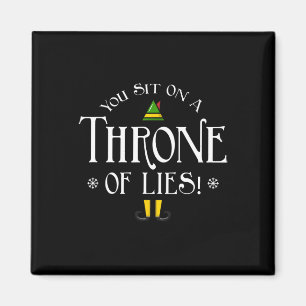 Setz dich auf einen Thron! Funny Christmas Fake Sa Magnet