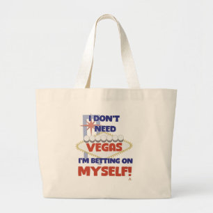 Setze auf mich selbst Vegas Motivationsdesign Jumbo Stoffbeutel