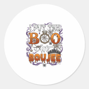Setze Boo Boujee Halloween Diamant Ring Krone_1 Runder Aufkleber