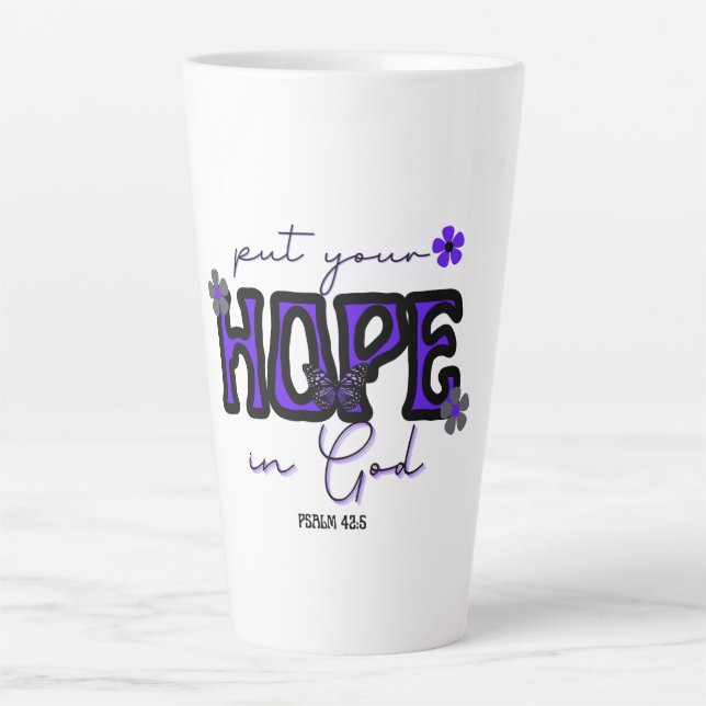 Setze deine Hoffnung in Gottes Latte Tasse (Vorderseite)
