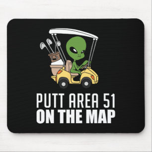 Setze Gebiet Einundfünfzig 51 Auf Die Karte Golfsp Mousepad