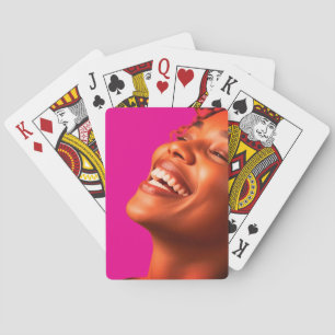 Setze ihr Foto auf ein Paket klassischer Spielkart Spielkarten