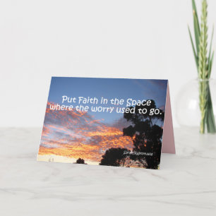 Setze Vertrauen in den Raum, wo die Sorge Quote Ca Karte