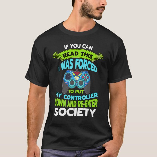 Setzen Sie Controller runter, um in den Gesellscha T-Shirt (Vorderseite)