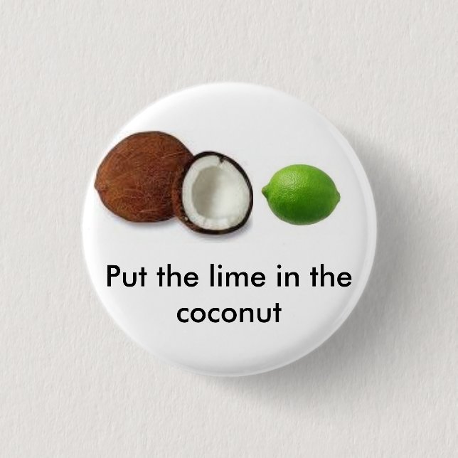 setzen Sie das Limone in die Kokosnuss ein Button (Vorderseite)