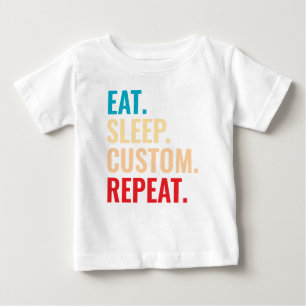 Setzen Sie den Personalisierten Text für den Schla Baby T-shirt