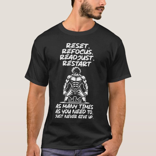Setzen Sie die Einstellung wieder her - Fitnessrau T-Shirt (Vorderseite)