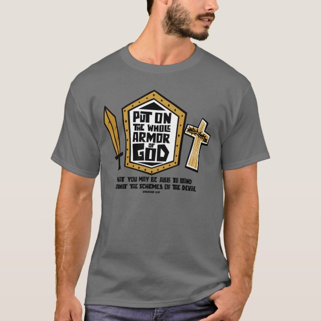 Setzen Sie die ganze Rüstung Gottes an T-Shirt (Vorderseite)