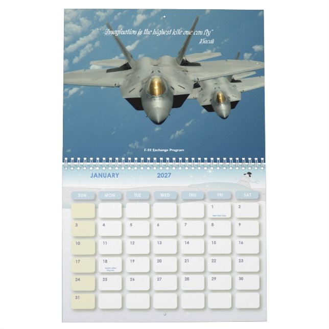 Setzen Sie, die Welt der Luftwaffe 2010 auf Kalender (Jan 2027)