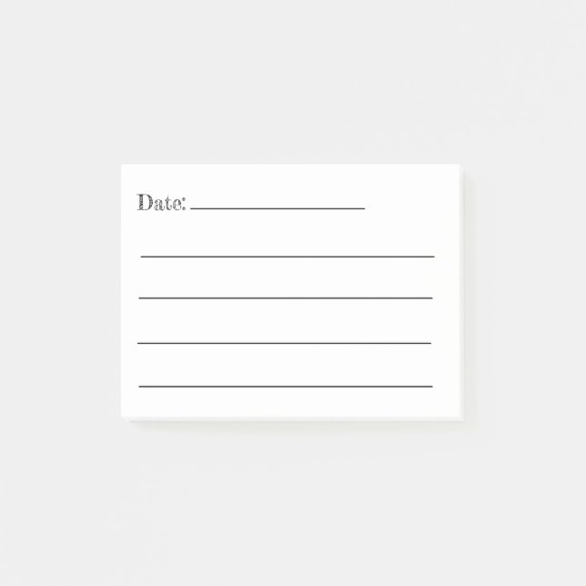 Setzen Sie ein Datum darauf! Post-It Notizen (Vorderseite)