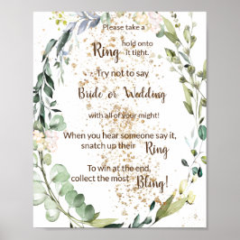 Setzen Sie einen Ring auf das Kräuterschuhzeichen Poster