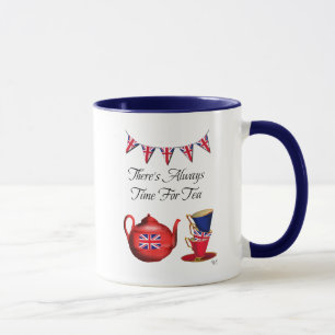 Setzen Sie für Tee 2 Zeit fest Tasse