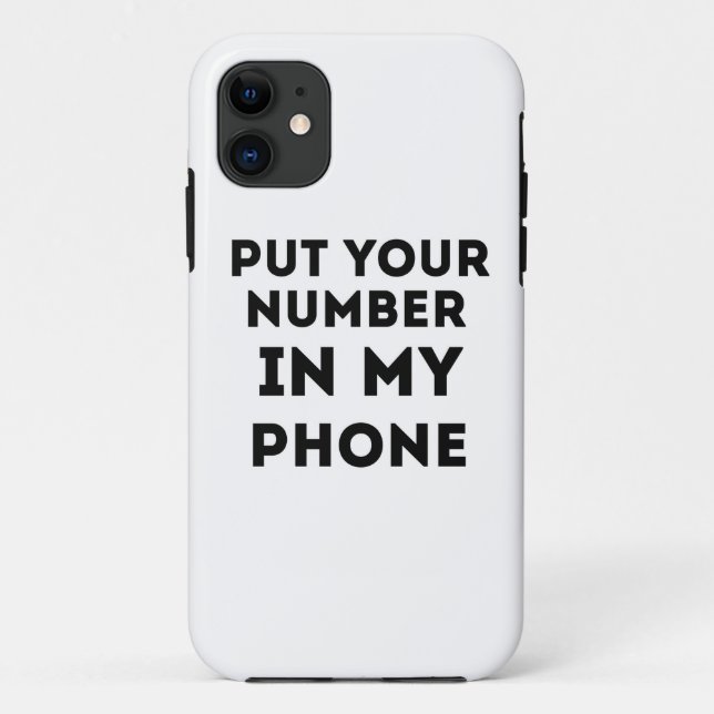 Setzen Sie Ihre Zahl in mein Telefon ein Case-Mate iPhone Hülle (Rückseite)