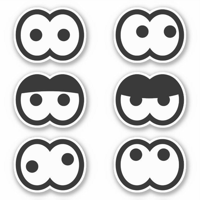 Setzen Sie mit diesen Aufklebern Eyeballs auf Ihre Aufkleber (Vorderseite)