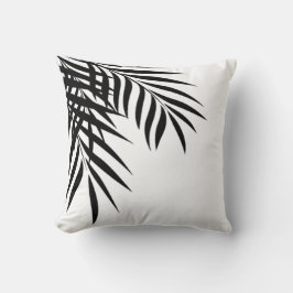 Setzen Sie Palme-Silhouette weißes u. schwarzes | Kissen