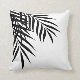 Setzen Sie Palme-Silhouette weißes u. schwarzes | Kissen