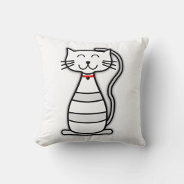 Setzen Sie sich Hübsches Kätzchen Kissen