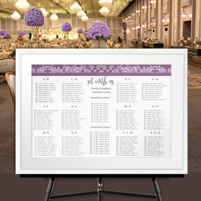 Setzen Sie sich mit unserer Plum Seating Chart Alp Poster (Von Creator hochgeladen)