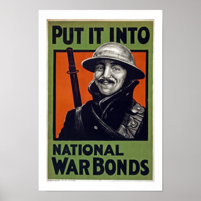Setzen Sie sie in nationale Kriegsanleihen (Leinwa Poster (Vorne)