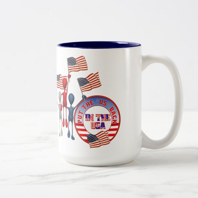 Setzen Sie US zurück in die USA-Tasse ein Zweifarbige Tasse (Rechts)