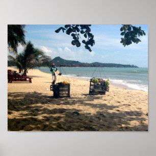 Setzen Sie Vendings… Lamai Strand, KOH Samui Insel Poster