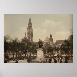 Setzen Sie Verte und Kathedrale, Antwerpen, Poster
