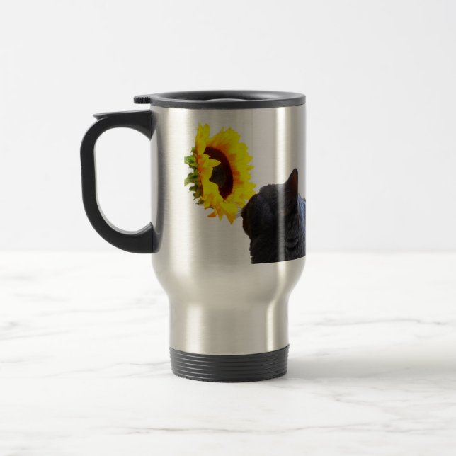 Setzen Sie Zeit fest, um die Blumen zu riechen Reisebecher (Links)