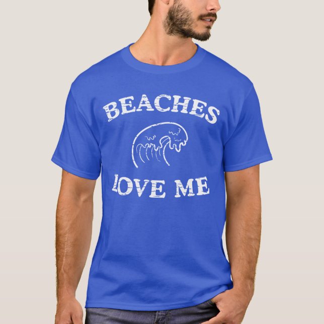 Setzt Liebe ich lustig auf den Strand T-Shirt (Vorderseite)