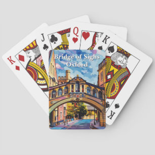 Seufzerbrücke in Oxford Gouache Malerei Spielkarten