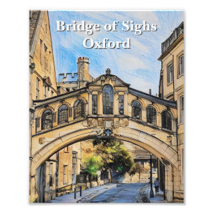 Seufzerbrücke in Oxford Pencil Sketch Fotodruck